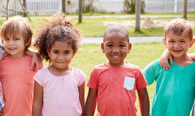 group of young children